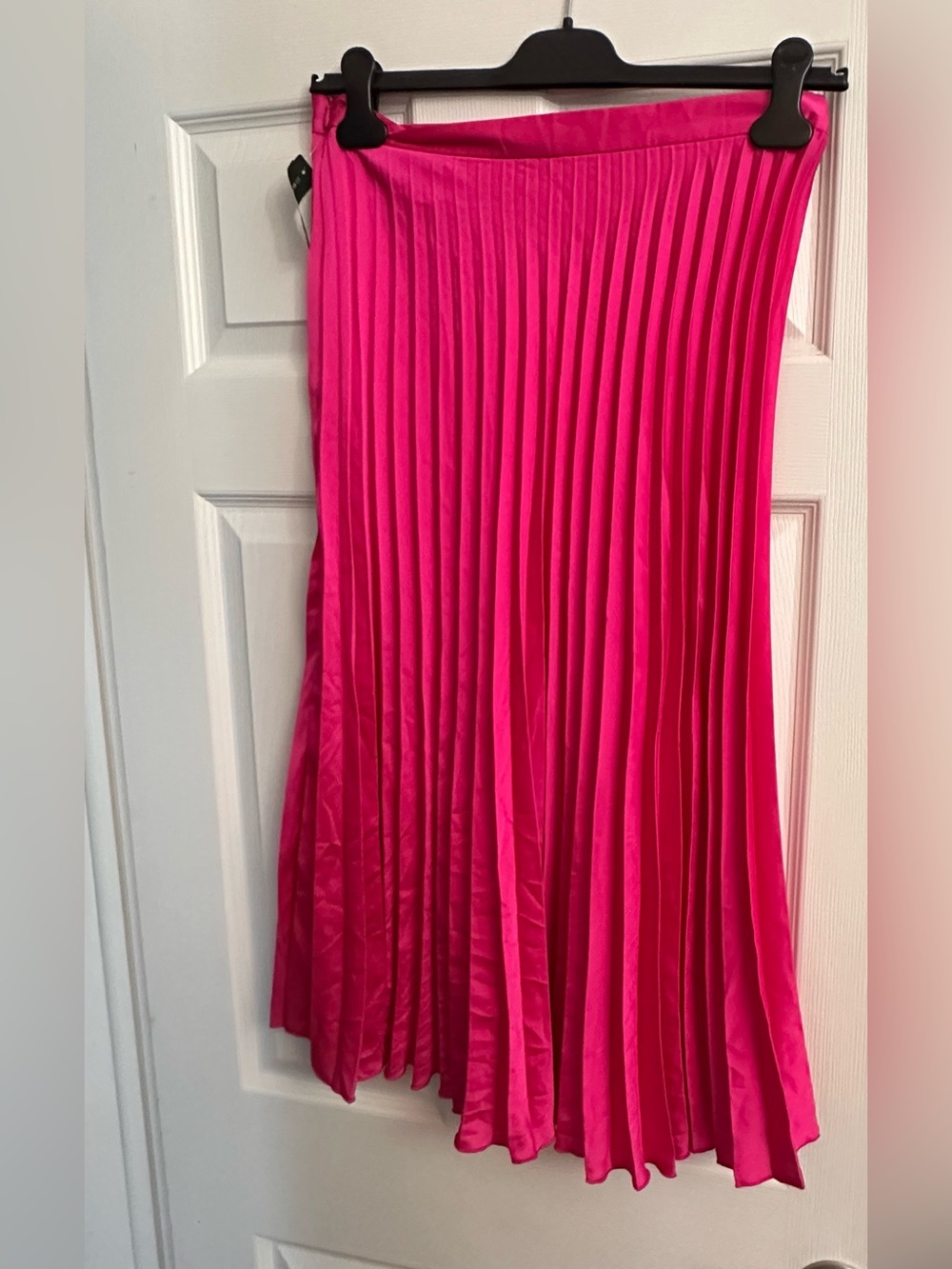 Pleated Maxi Skirt in Vibrant Pink